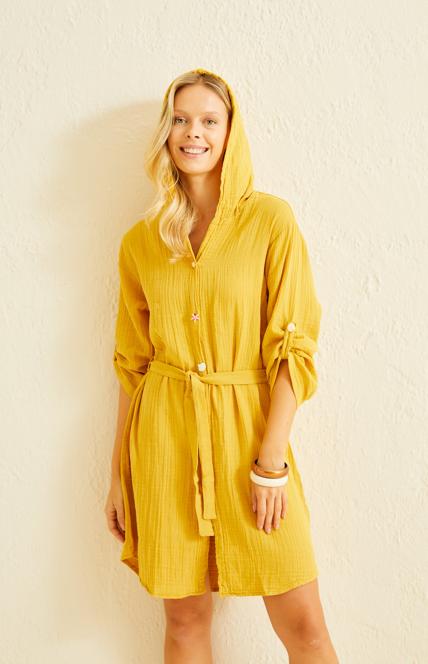 Enna Moda Organic Muslin Cotton Hooded Beach Fuchsia Dress – Soft, Bre –  ENNA MODA