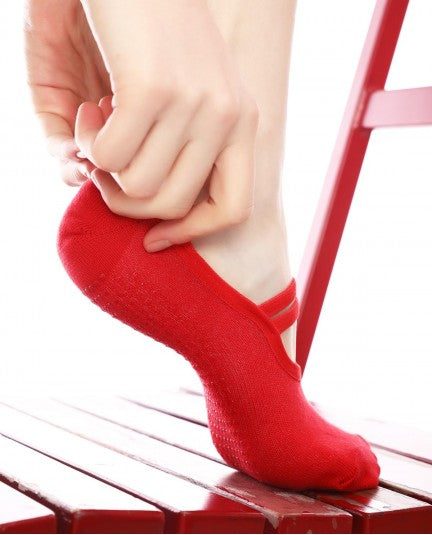 Red non slip socks hot sale